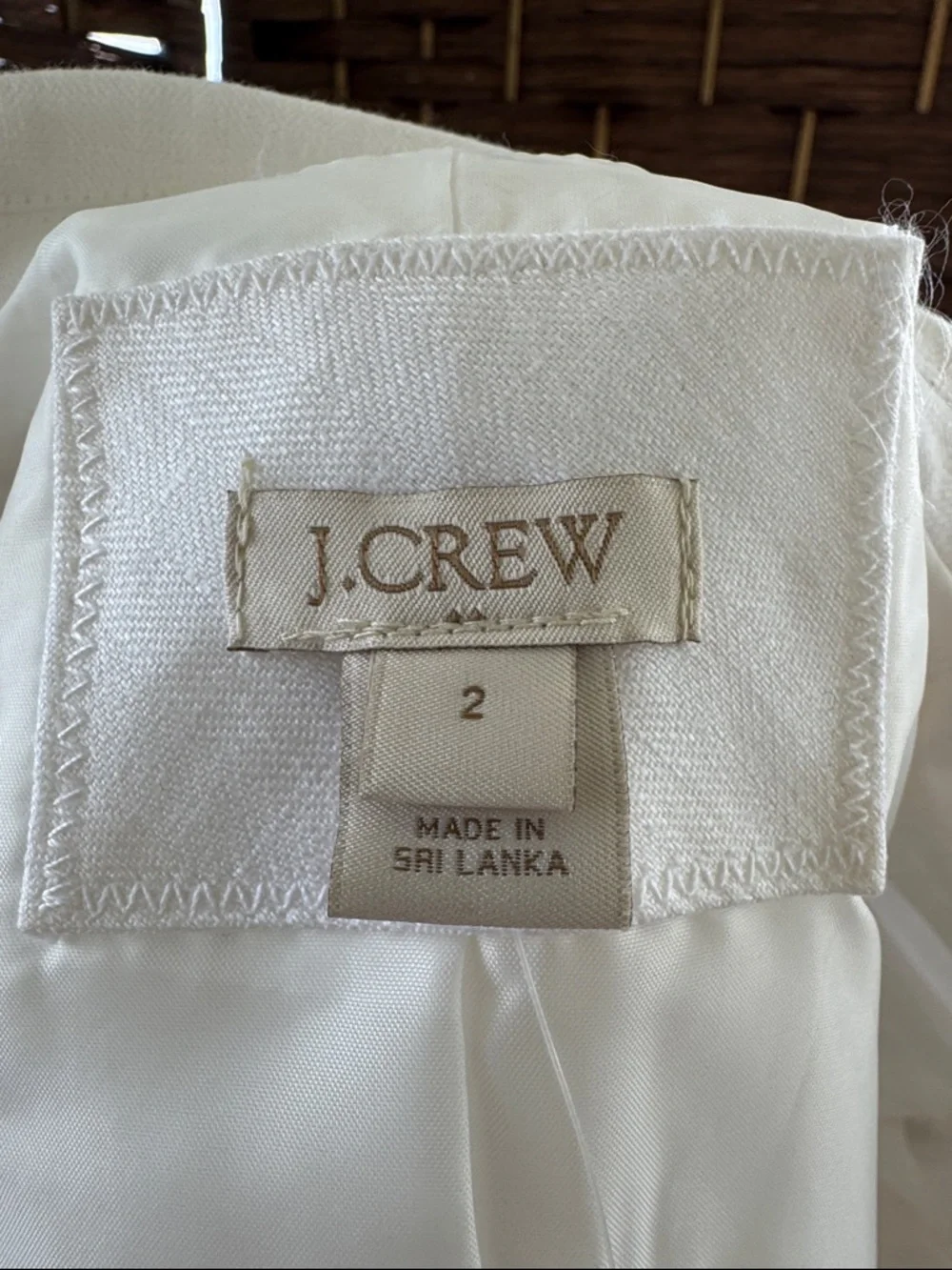 J. Crew Women's Cream Linen Single-Breasted Blazer - Picture 2 of 16